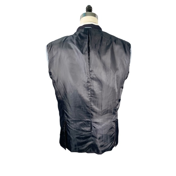 Tommy Hilfiger 2pc Suit Mens 48L Navy 100% Wool Two Button Flat Front Pants - Picture 9 of 16